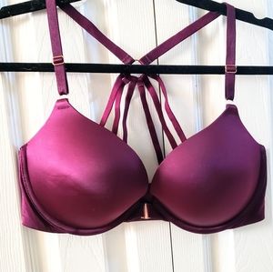 Victoria's Secret Burgundy Cage Back Bra 34D
